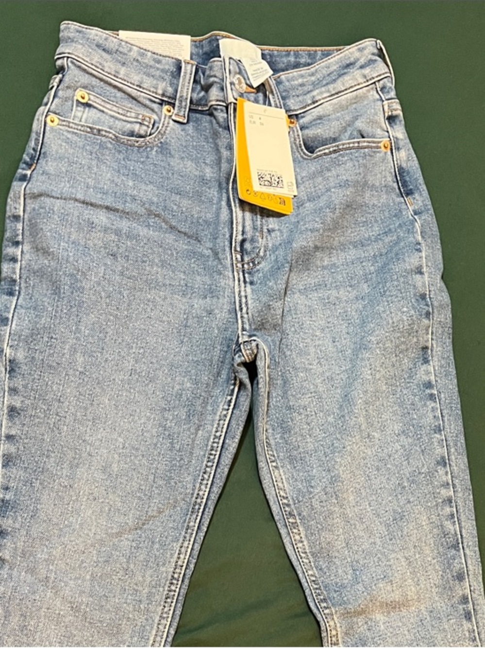 H&M Light Blue High-Rise Skinny Jeans